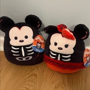 Disney Squishmallows Halloween Mickey and Minnie Plush Set - NWT